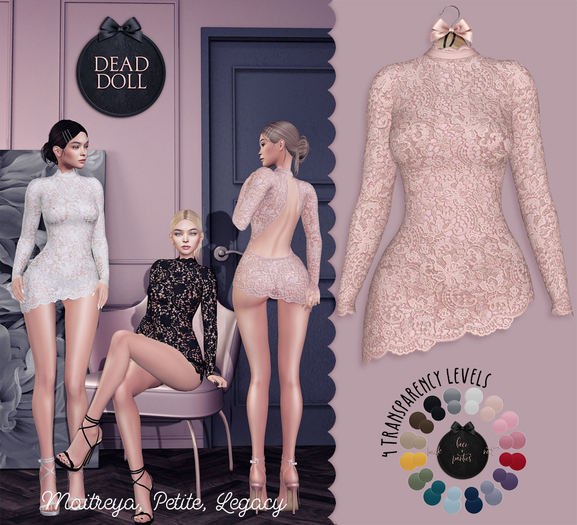 DEAD DOLL - Roxanne Dress - Blush