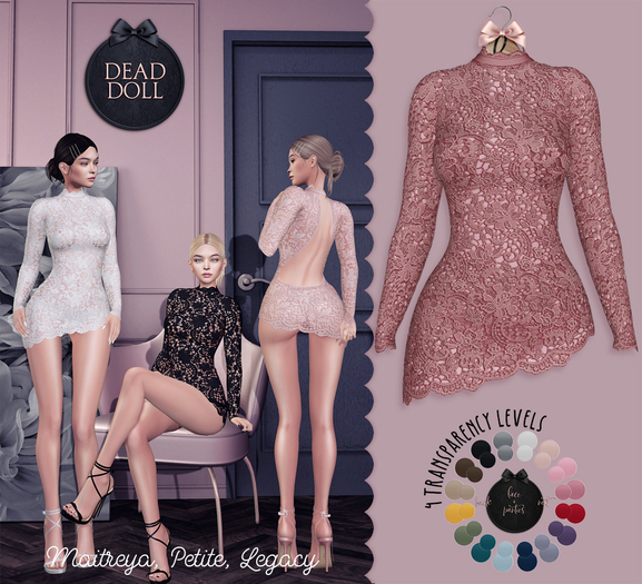 DEAD DOLL - Roxanne Dress - Berry