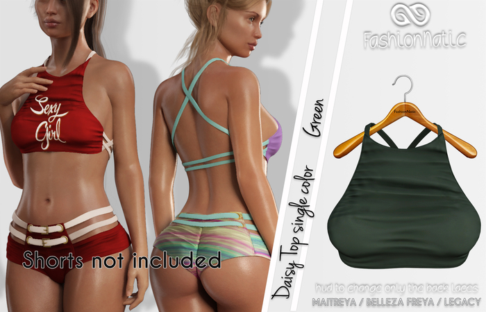 FashionNatic - Daisy Top Green- Maitreya, Belleza Freya, Legacy 