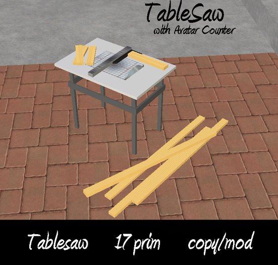 Table Saw with Avatar counter