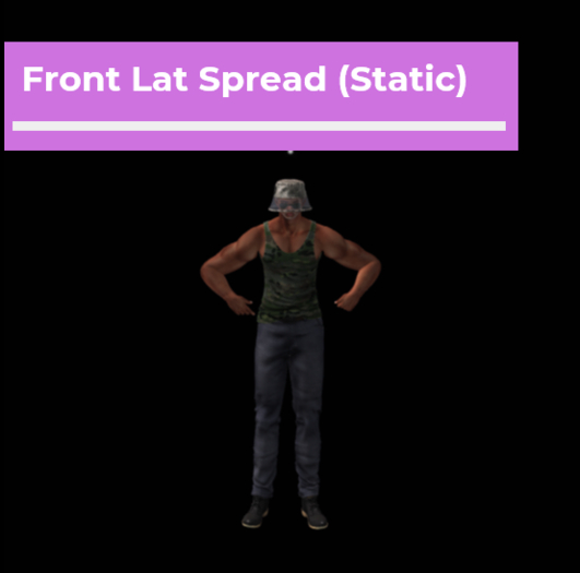 [Pose Ball] Front Lat Spread (Static)