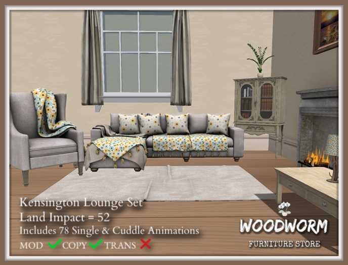 [Woodworm] KENSINGTON FLORAL COMPLETE LOUNGE SET*