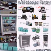 Second Spaces Well-stocked Pantry Full Set inc 2 RARES