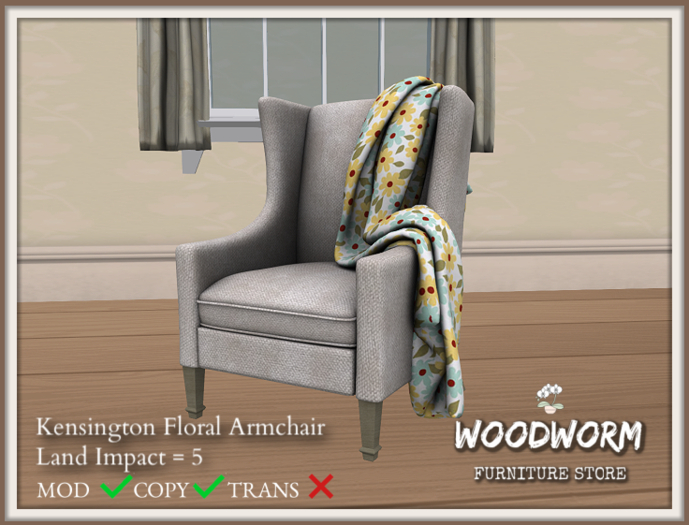 [Woodworm] KENSINGTON FLORAL ARMCHAIR*