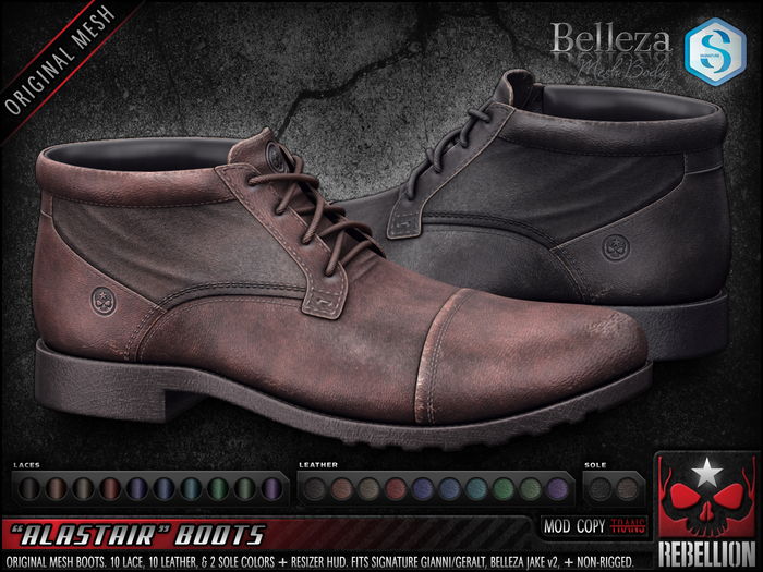 = REBELLION = "ALASTAIR" BOOTS