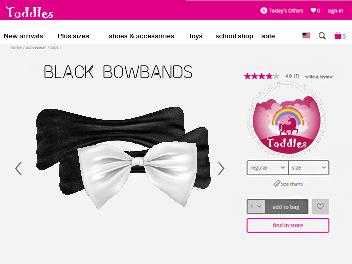 {Toddles}BowBand-Black