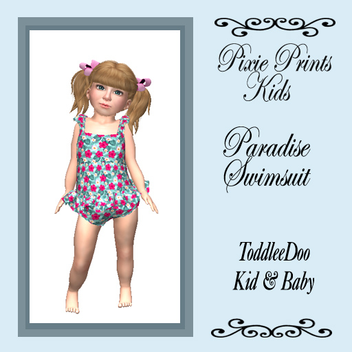 Pixie Prints Toddleedoo Paradise Swimsuit in Pink
