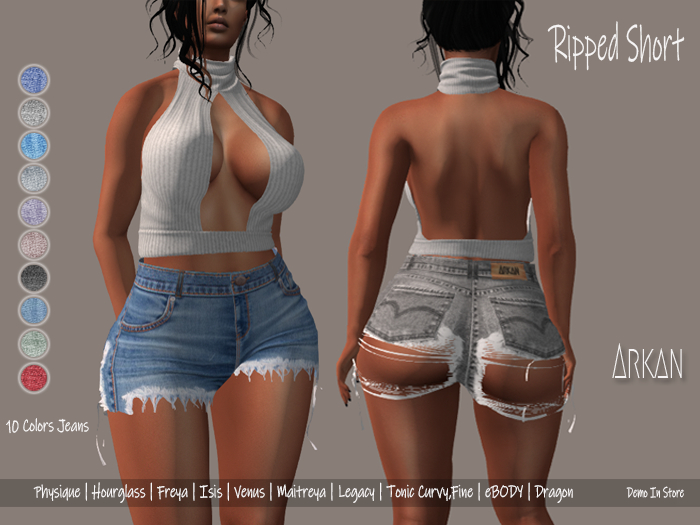 .::Arkan::. Ripped Short + Fitmesh