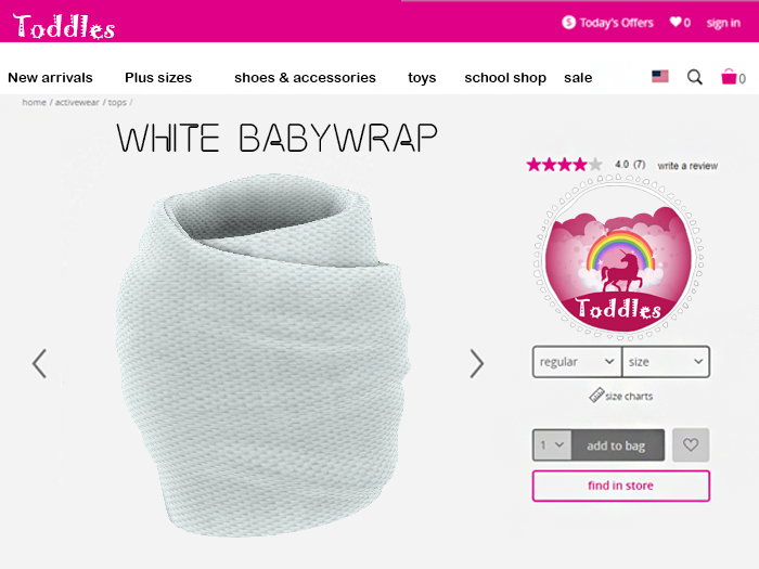 {Toddles} BabyWrap-White