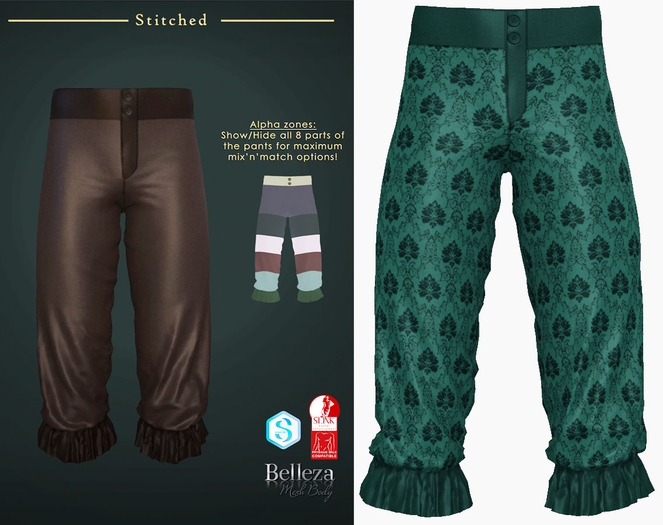 (Stitched) Aegor Pants Pattern- Teal