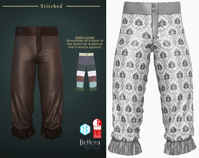 (Stitched) Aegor Pants Pattern- White
