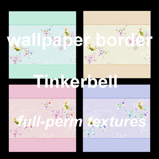 wallpaper border Tinkerbell - textures