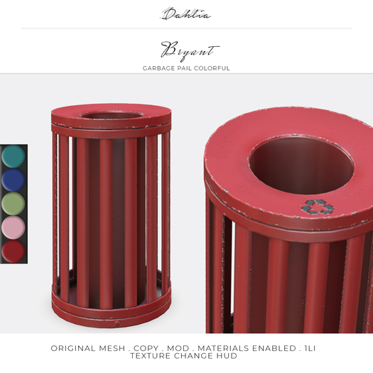 Dahlia - Bryant - Garbage Pail - COLORFUL 
