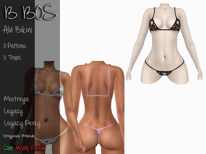 B BOS - Alvi Bikini - Tropic Black - (Add me)