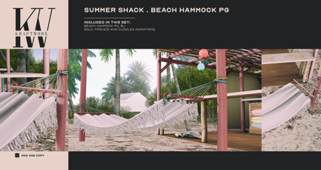 Second Life Marketplace - KraftWork Summer Shack . Beach Hammock PG ...
