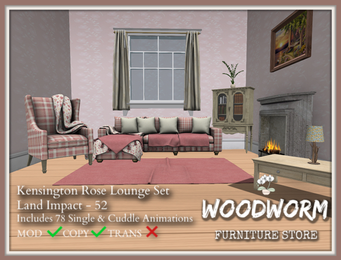 [Woodworm] KENSINGTON ROSE LOUNGE SET*