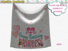 BMC879- HAPPY BIRTHDAY PRINCESS - BANNER.