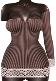 Kaithleen's Rhapsody Dress - Brown