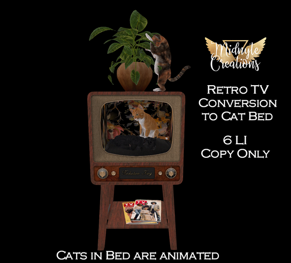<MC> Retro TV Cat Bed