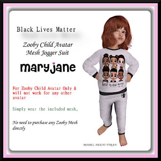 Maryjane ~ BLM Faces~For Zooby Child Avatar