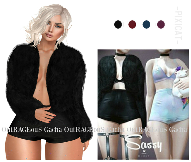 -Pixicat- Sassy.Jacket - Dark (Maitreya) RARE