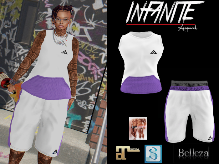 IA:United Top & Shorts- Purple