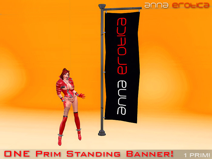 Anna Erotica - ONE Prim Standing Banner (box)