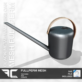 FLECHA Black Metal Watering Can fulllperm