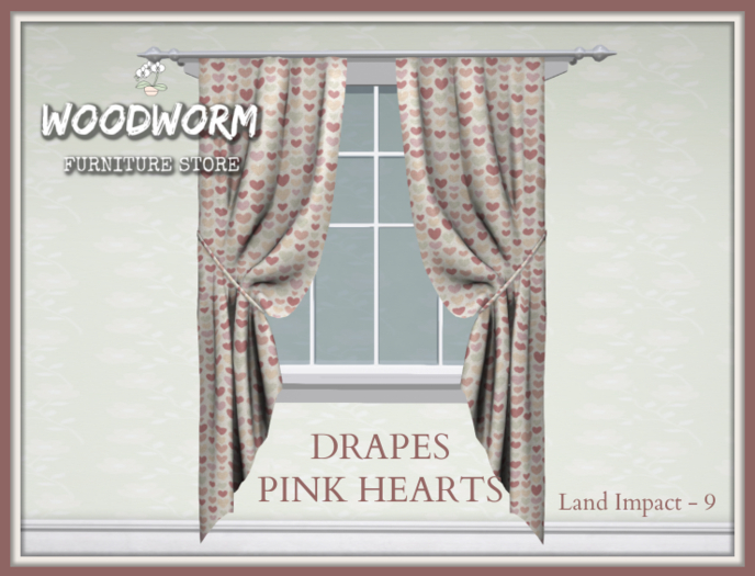 [Woodworm] DRAPES - PINK HEARTS*