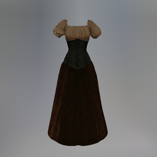 Brown Striped Belleza Wench Dress box