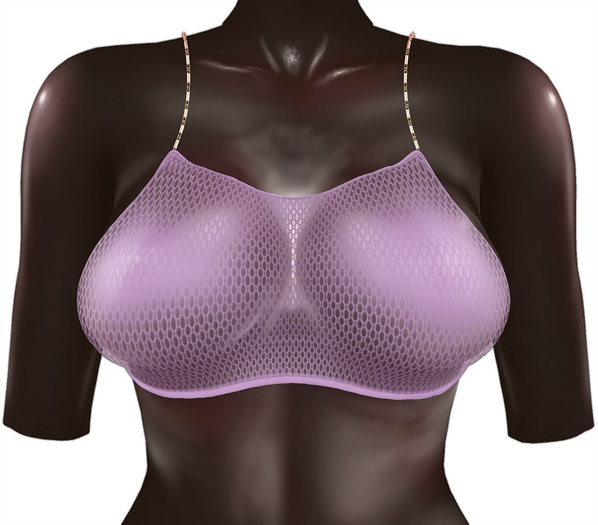 Kaithleen's Mookie Fishnet Top - Lavender