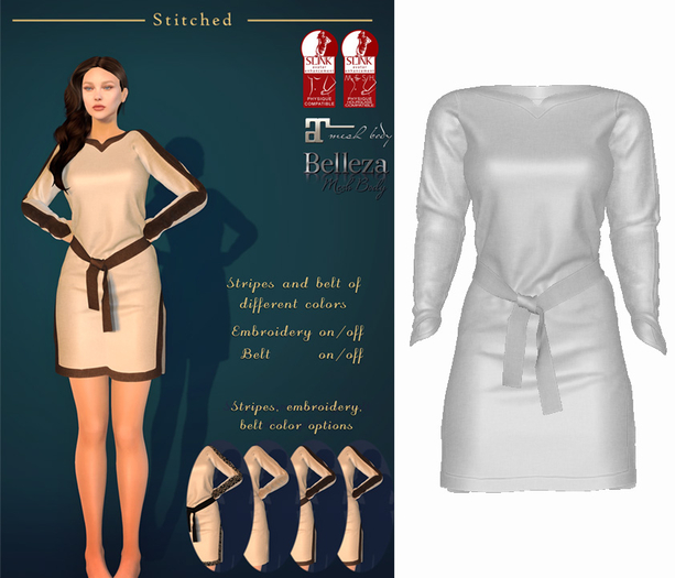 (Stitched) Dianah Tunic - White