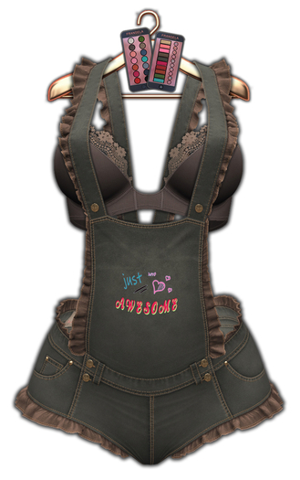 FRANSELA: "Malaika" Romper&Bra - Charcoal