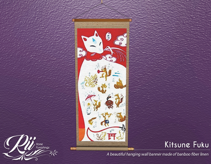 [Rii] Hanging Wall banner: Kitsune Fuku