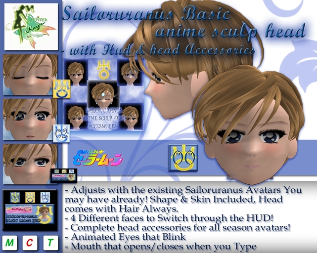 SAILORURANUS BASIC ANIME SCULP HEAD