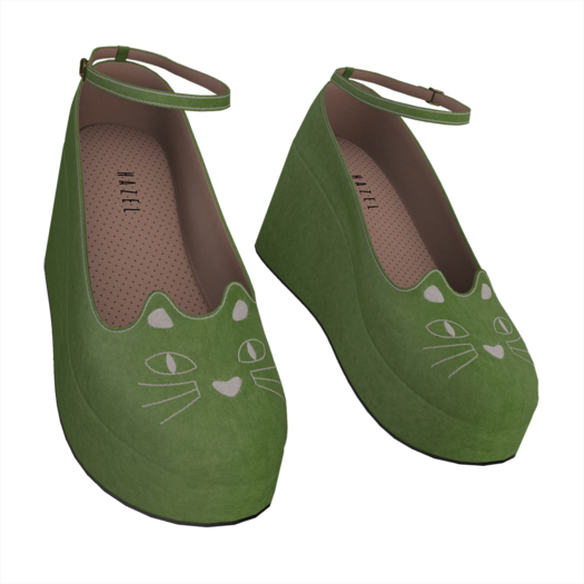 HAZEL - Kitten Wedges - Green [add]
