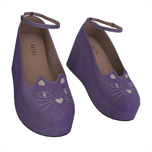 HAZEL - Kitten Wedges - Purple [add]