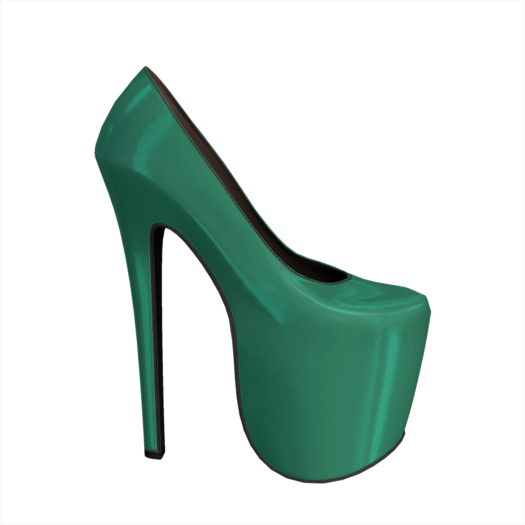 HAZEL - Platform Pumps - GREEN