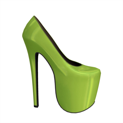 HAZEL - Platform Pumps - LIME