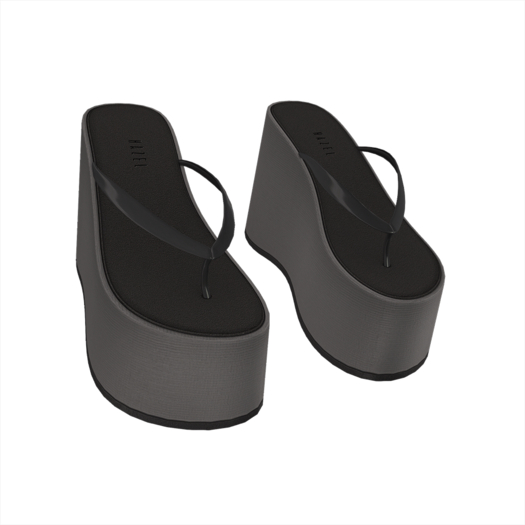 HAZEL - Platform flip flops - Grey