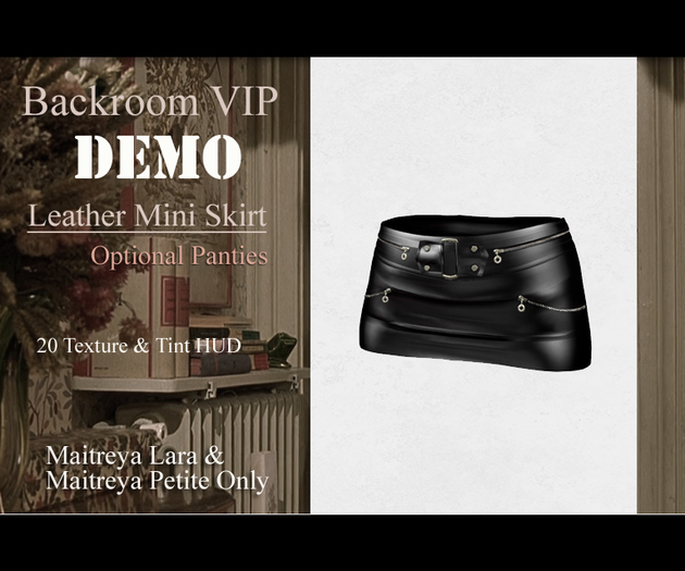 DEMO 721 [BRB] Leather Mini Skirt