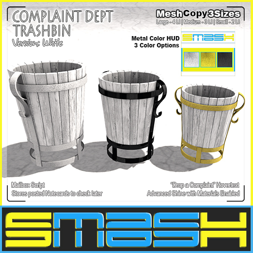SMASH - Complaint Dept. Trashbin (Version: White)