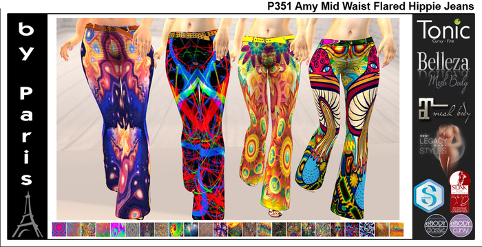 Amy Mid Waist Flared Hippie Jeans - Maitreya Belleza Slink Tonic Legacy Alice Ebody DEMO