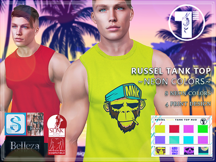 :.TD.: Russel Tank Top ~ Neon Colors Pack ~