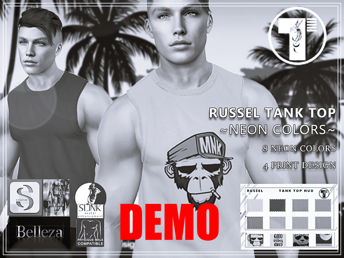 :.TD.: Russel Tank Top ~ Neon Colors Pack ~DEMO