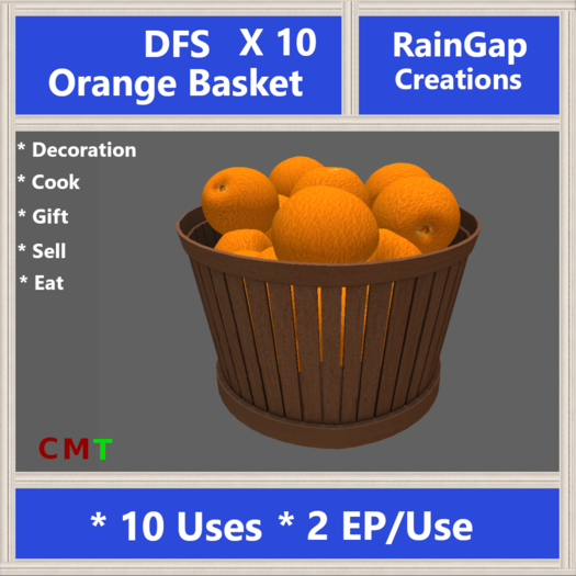 DFS ORANGE BASKET (10) X 10