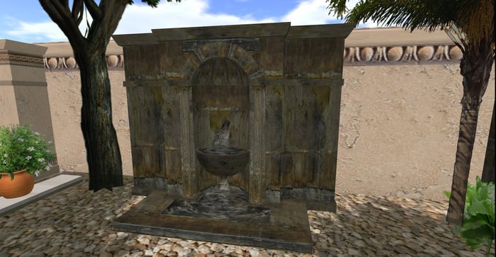 Boxed Temple Alcove Fountain & Pool