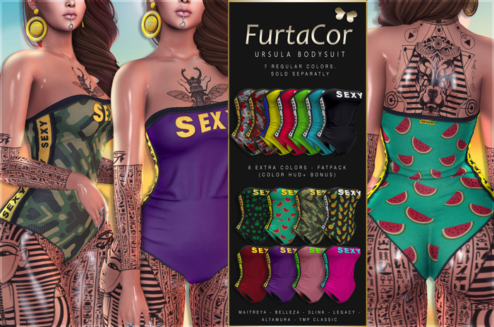 :::FurtaCor Female:::Ursula Bodysuit:::(FATPACK)
