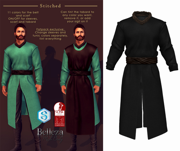 (Stitched) Haleem B.T.- Black