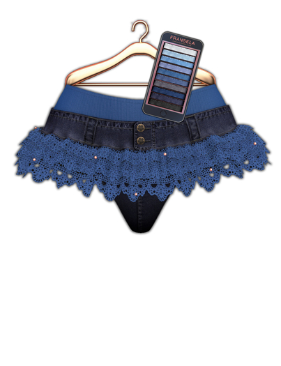 FRANSELA: "Alexa" Shorts Blue